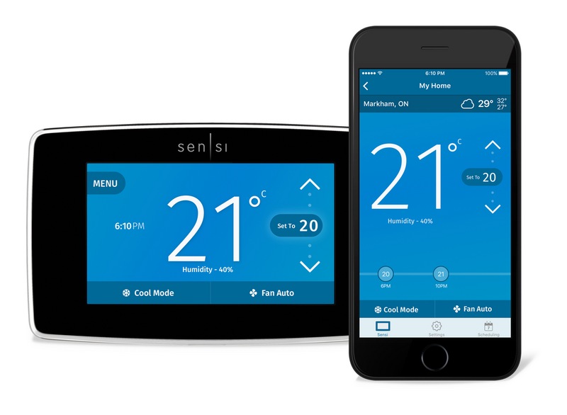 Thermostat tactile intelligent WiFi Emerson Sensi, noir Canadian Tire