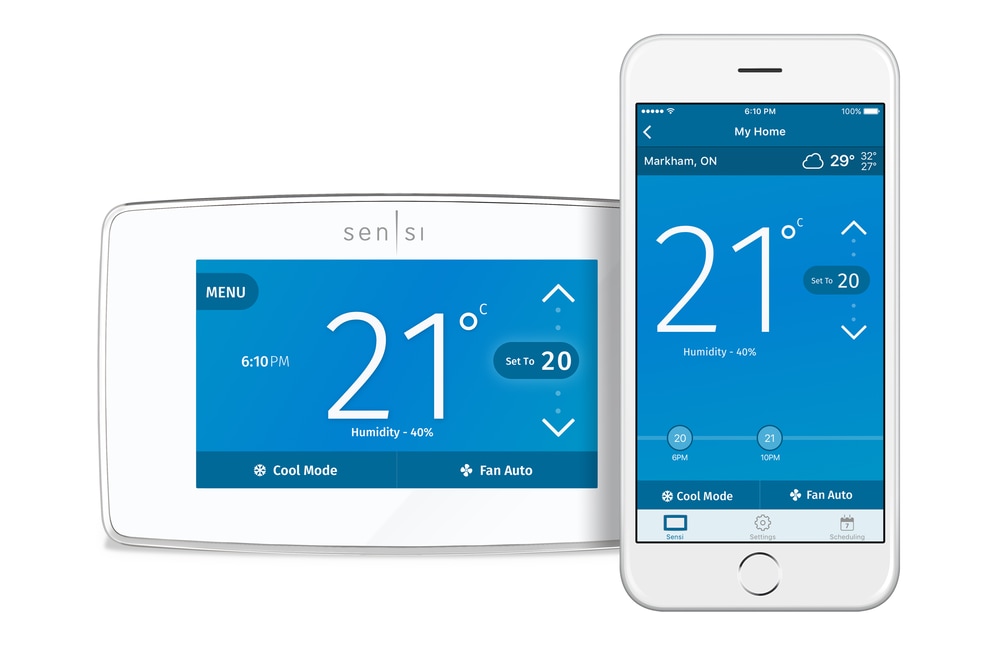 Emerson Sensi Touch WiFi Enabled Smart Thermostat, White Canadian Tire