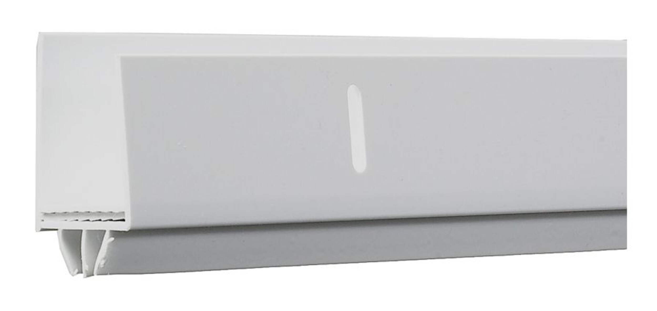 Frost King Adjustable Vinyl Door Bottom Seal, 1-in x 1-1/2-in, White CloseUp