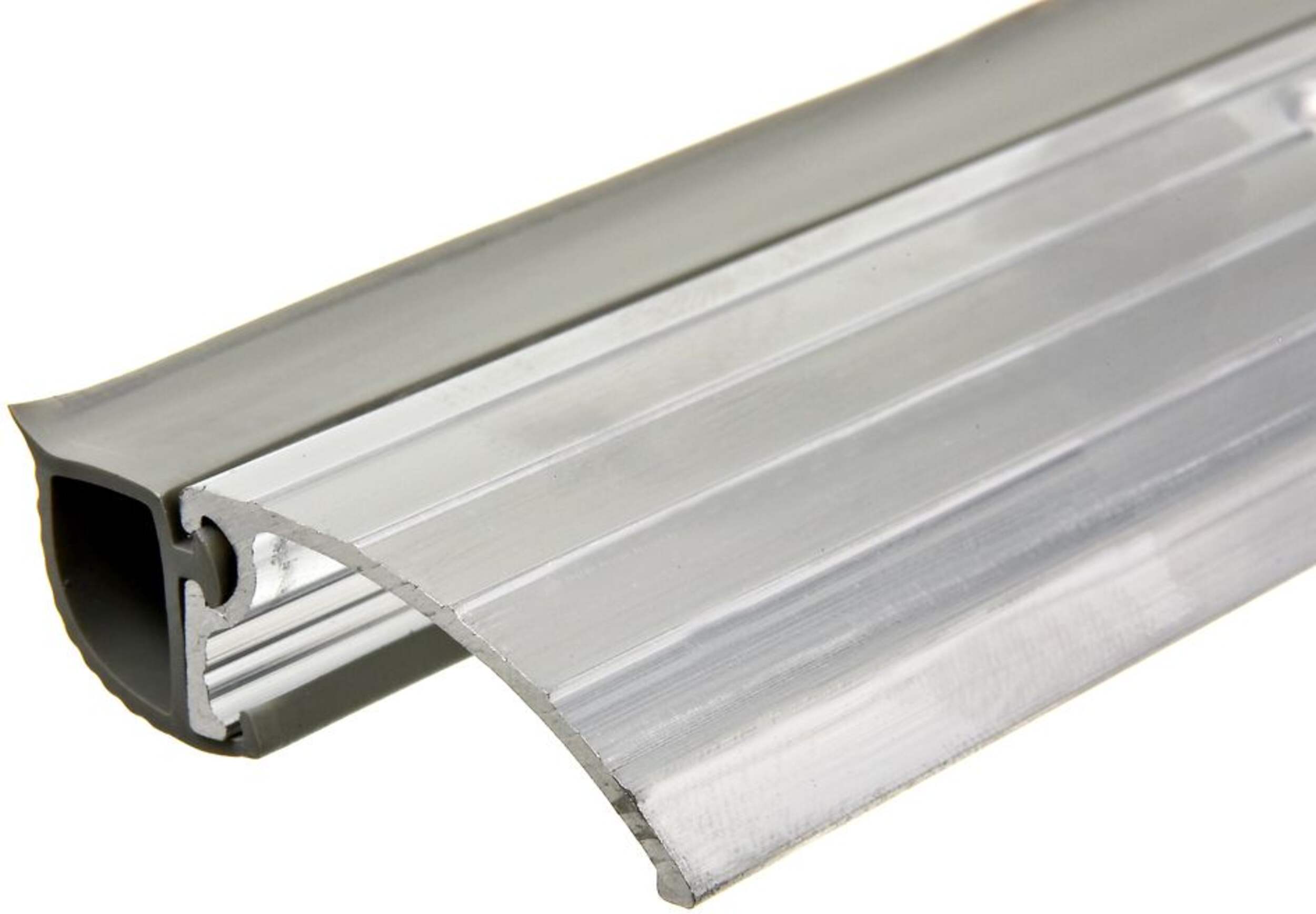 Frost King Aluminum Heavy-Duty Bumper Threshold, 1-1/4" x 36", White CloseUp