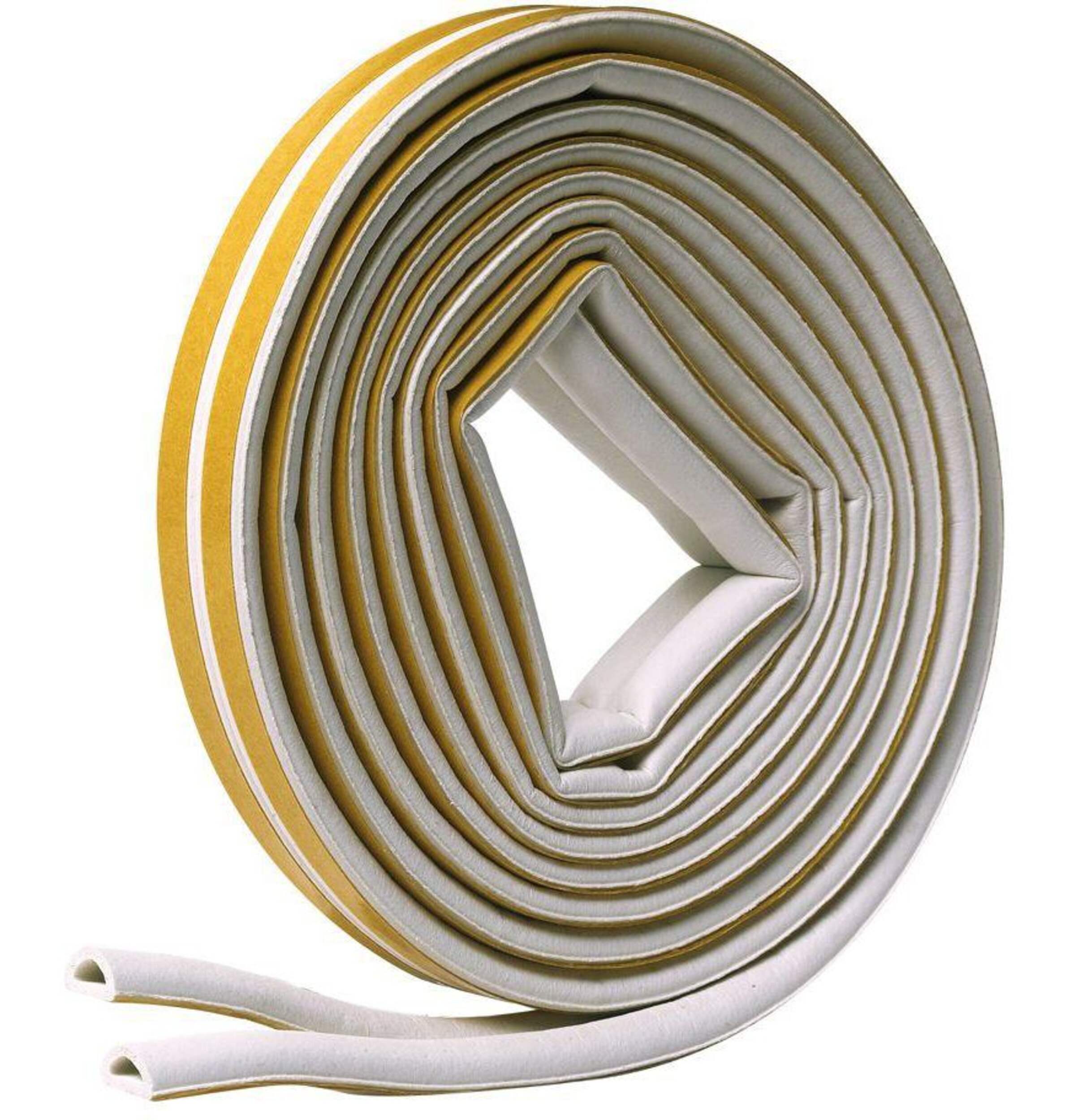 Frost King EPDM Rubber Weatherstripping K-Shape Foam Seal Tape, 1/8-in x 17-ft, White Front_Angled_Right