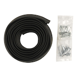 Frost King Nail-On EPDM Garage Door Bottom Seal, 2-1/4-in x 9-ft, Black Overhead_Flat