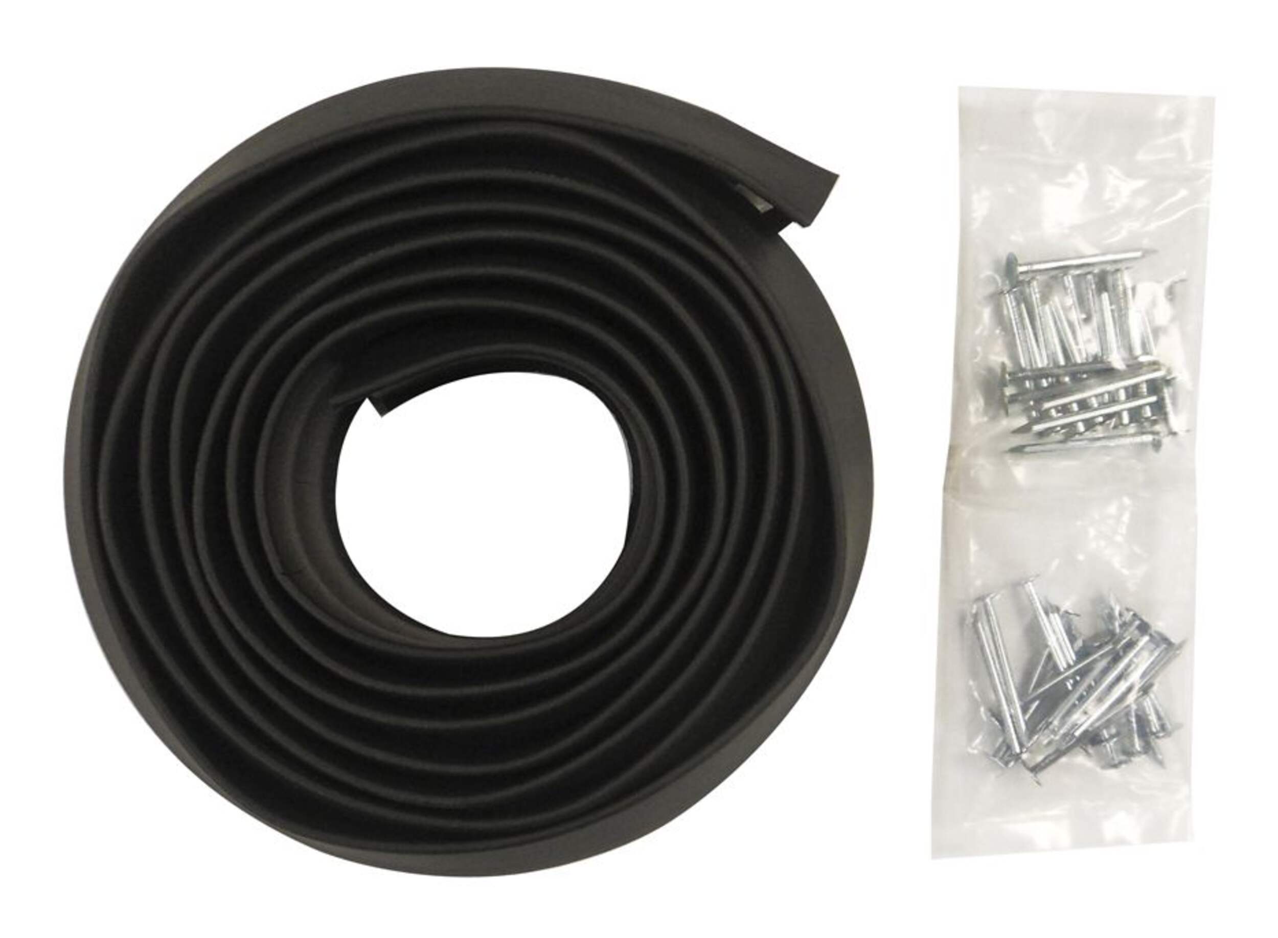 Frost King Nail-On EPDM Garage Door Bottom Seal, 2-1/4-in x 9-ft, Black Overhead_Flat
