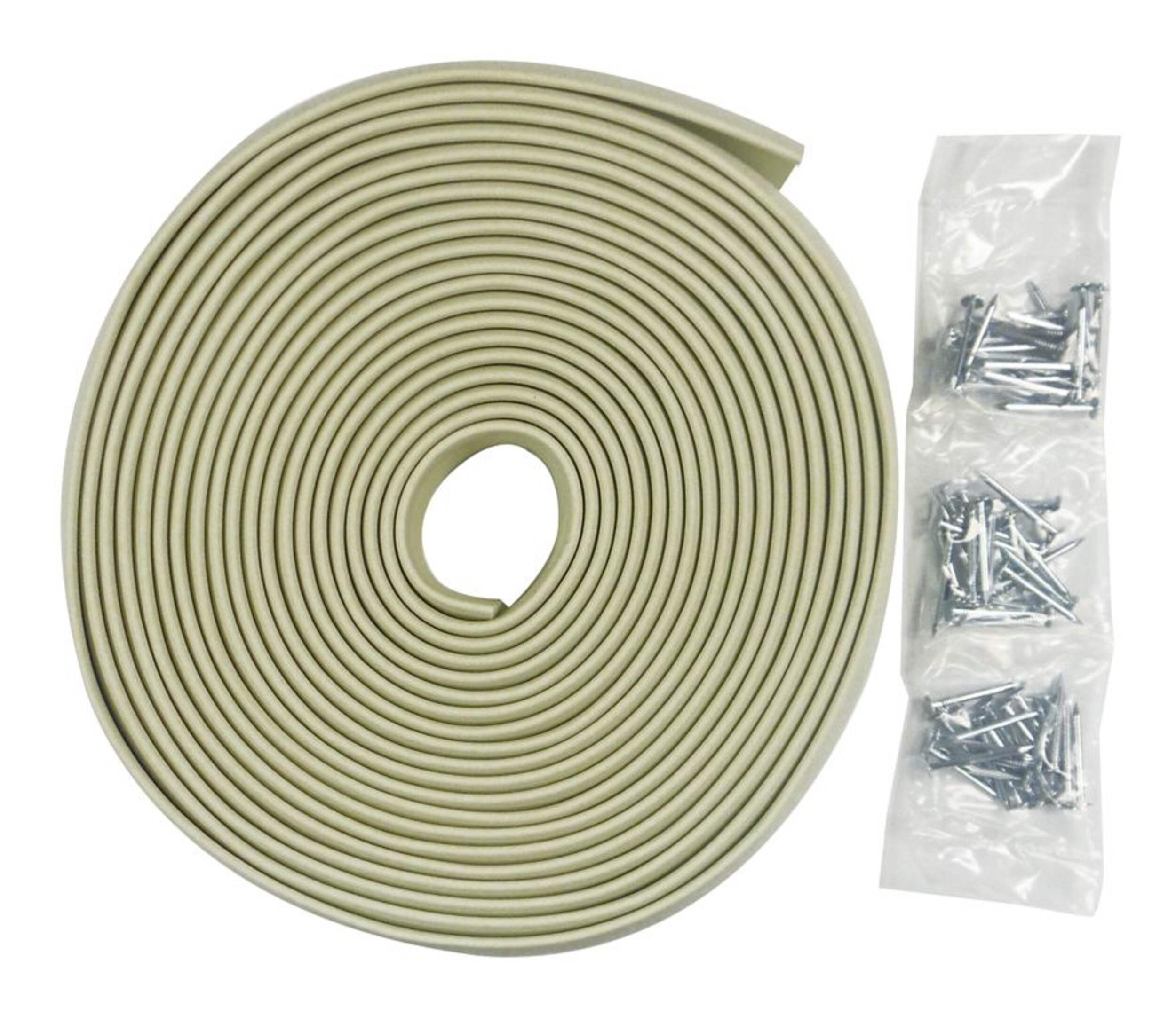 Frost King Nail-On Plastic Garage Door Side & Top Seal, Vinyl Weatherstrip Seal Kit, 30-ft Overhead_Flat