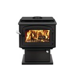 Drolet Escape 1500 Wood Stove, EPA 2020 Certified, 24 7/8-in W X 24 1/2-in D X 29 7/8-in H Front_Elevated