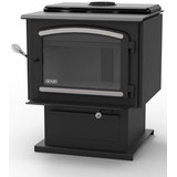 Drolet Escape 2100 Wood Stove, EPA 2020 Certified, 28 1/8-in W X 31 7/8-in D X 34 1/2-in H Front_Angled_Left