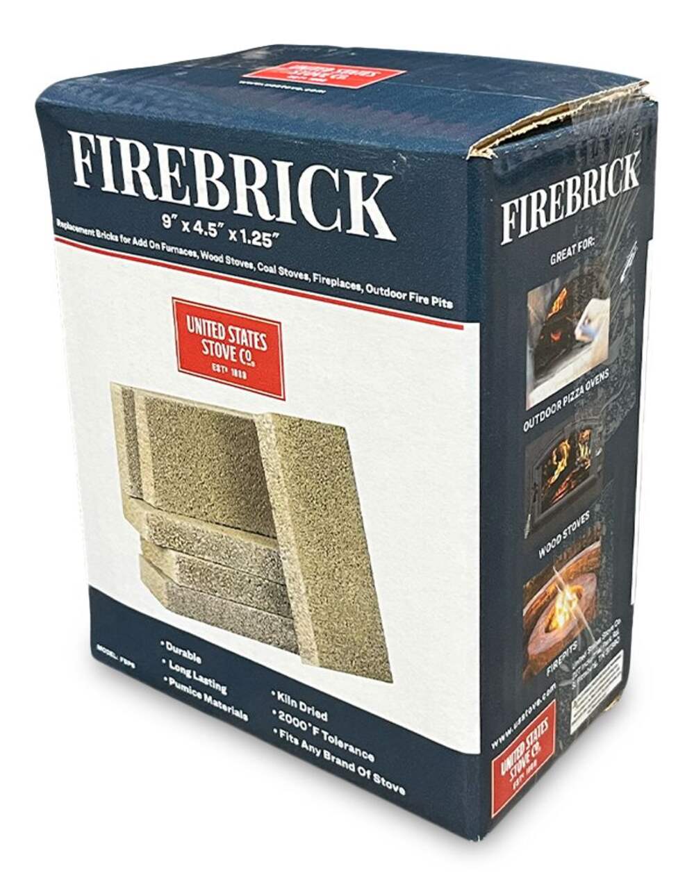 US Stove Company FBP6E FireBrick, 6-Pack, Cream, 3 Fl Oz