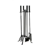 Panacea Heavy-Duty Fireplace Tool Set, Black, 5-pc Front_Elevated
