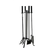 Panacea Heavy-Duty Fireplace Tool Set, Black, 5-pc Front_Elevated