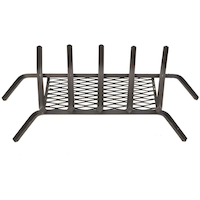 Panacea 5-Bar Wrought Iron Fireplace Grate w/Ember Catcher, 24-in, Black