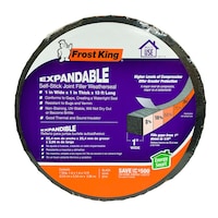 Frost King Expandable Self-Stick Joint Filler Weatherseal Strip, Energy Smart, 1-in x 1-in x 13-ft (2.54 x 2.54 x 3.96 m) , Black