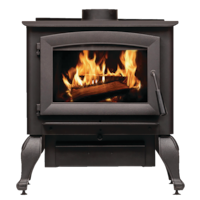 Poêle à bois US Stove Company avec pattes en fonte, 2500 pi² Front_Flat