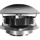 DuraVent Chimney Cap Prevents Rain, Snow & Leaves, 7-in, Stainless Steel Front_Flat