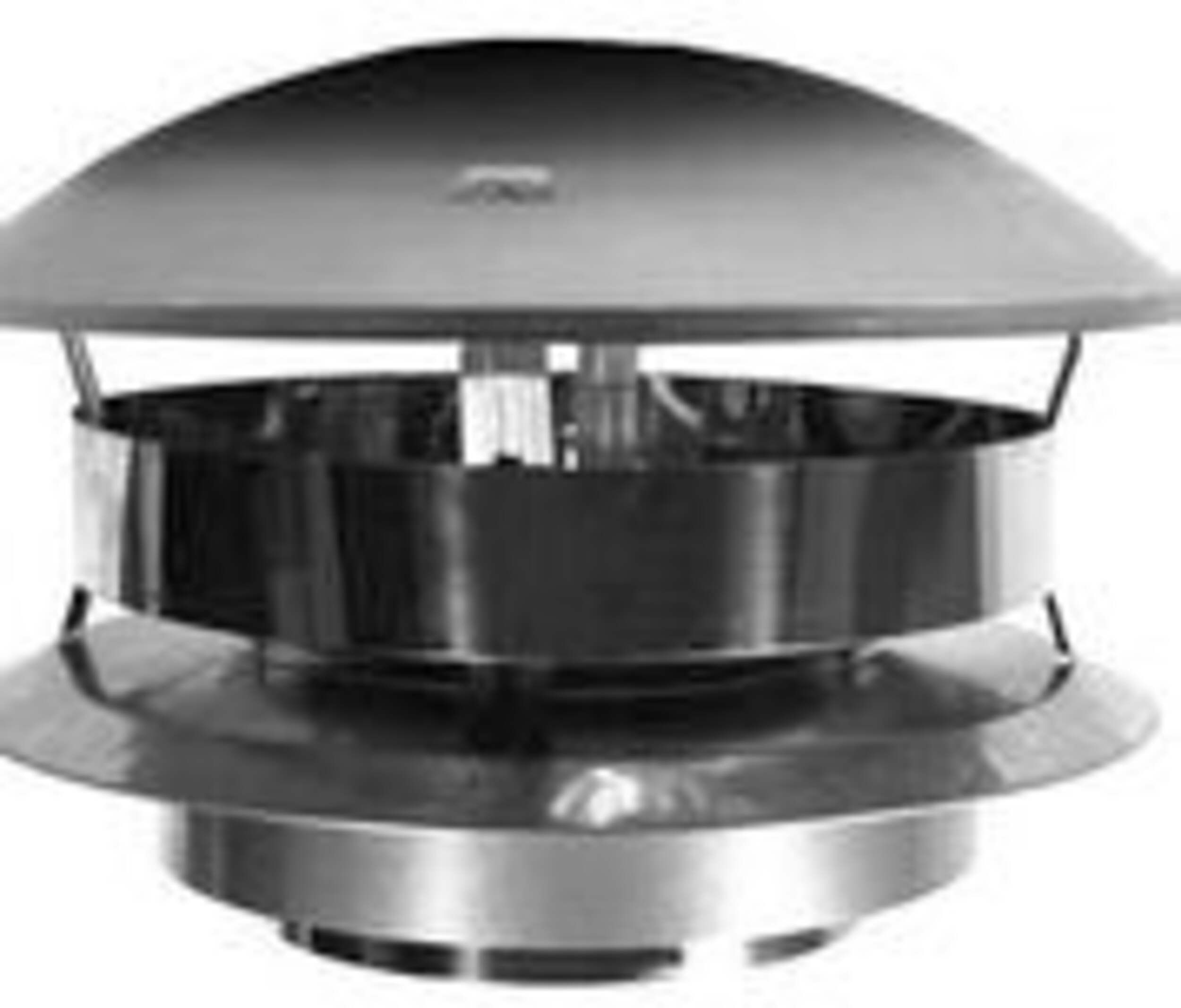 DuraVent Chimney Cap Prevents Rain, Snow & Leaves, 7-in, Stainless Steel Front_Flat