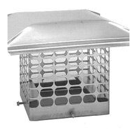 DuraVent SS 3/4-inChimney Cap with Mesh,7-in x 7-in/9-in x 9-in, Stainless Steel Front_Elevated