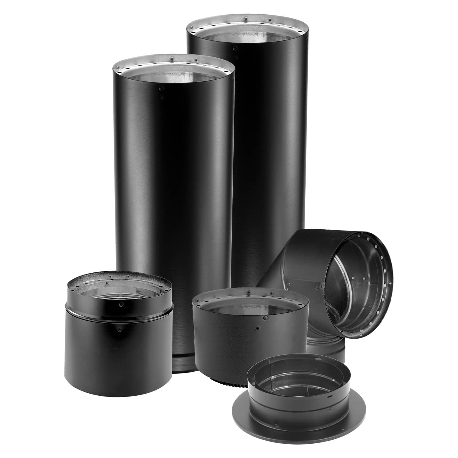 DuraVent Double-Wall Stove Pipe Kit, 6-in, Black