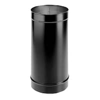 DuraVent Single-Wall Stove Pipe, 6-in x 12-in, Black