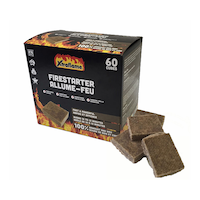 Xtraflame Firestarter Cubes Bulk Pack For Fireplaces, Woodstoves & Campfires, 60-pc