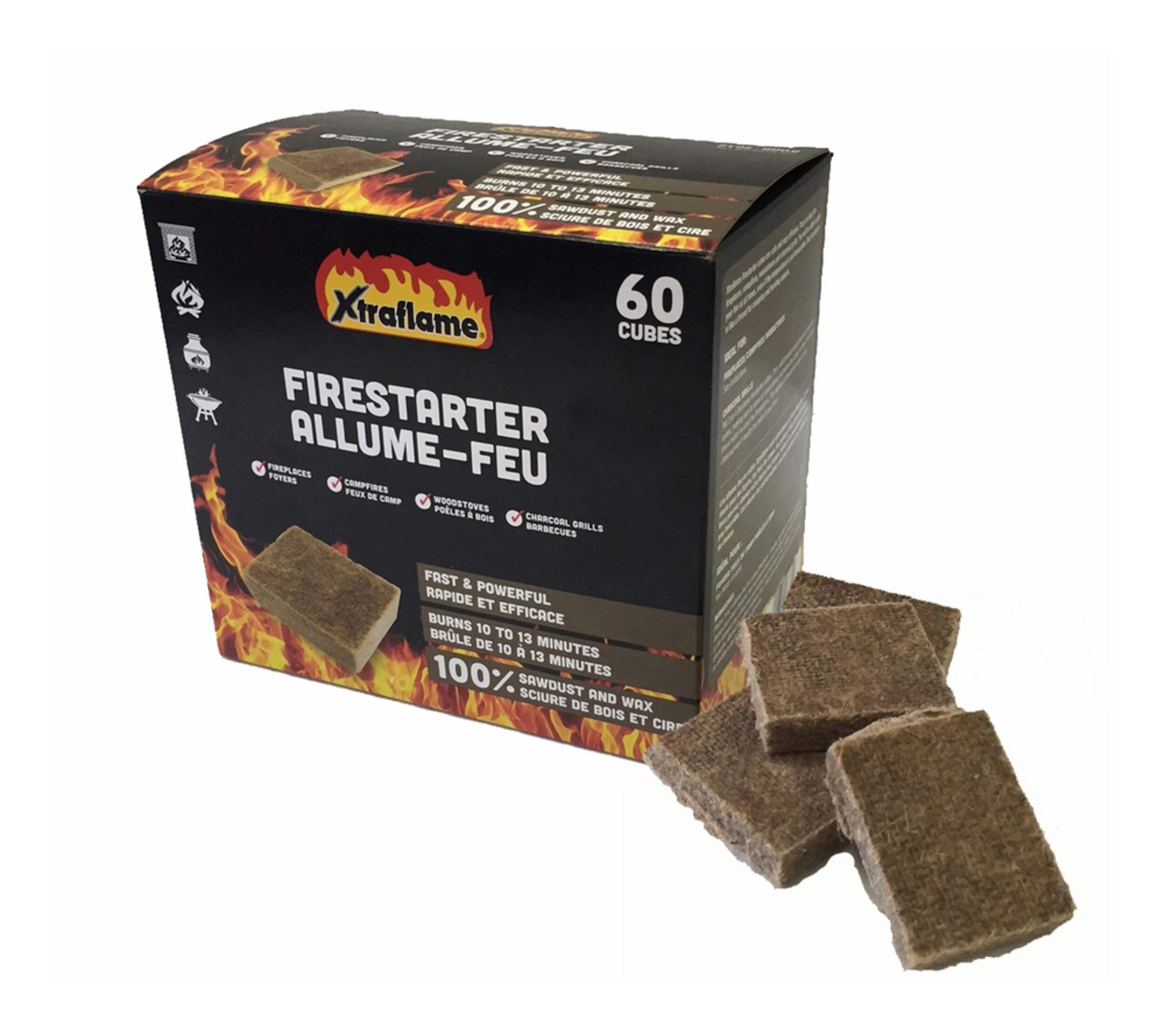Xtraflame Firestarter Cubes Bulk Pack For Fireplaces, Woodstoves