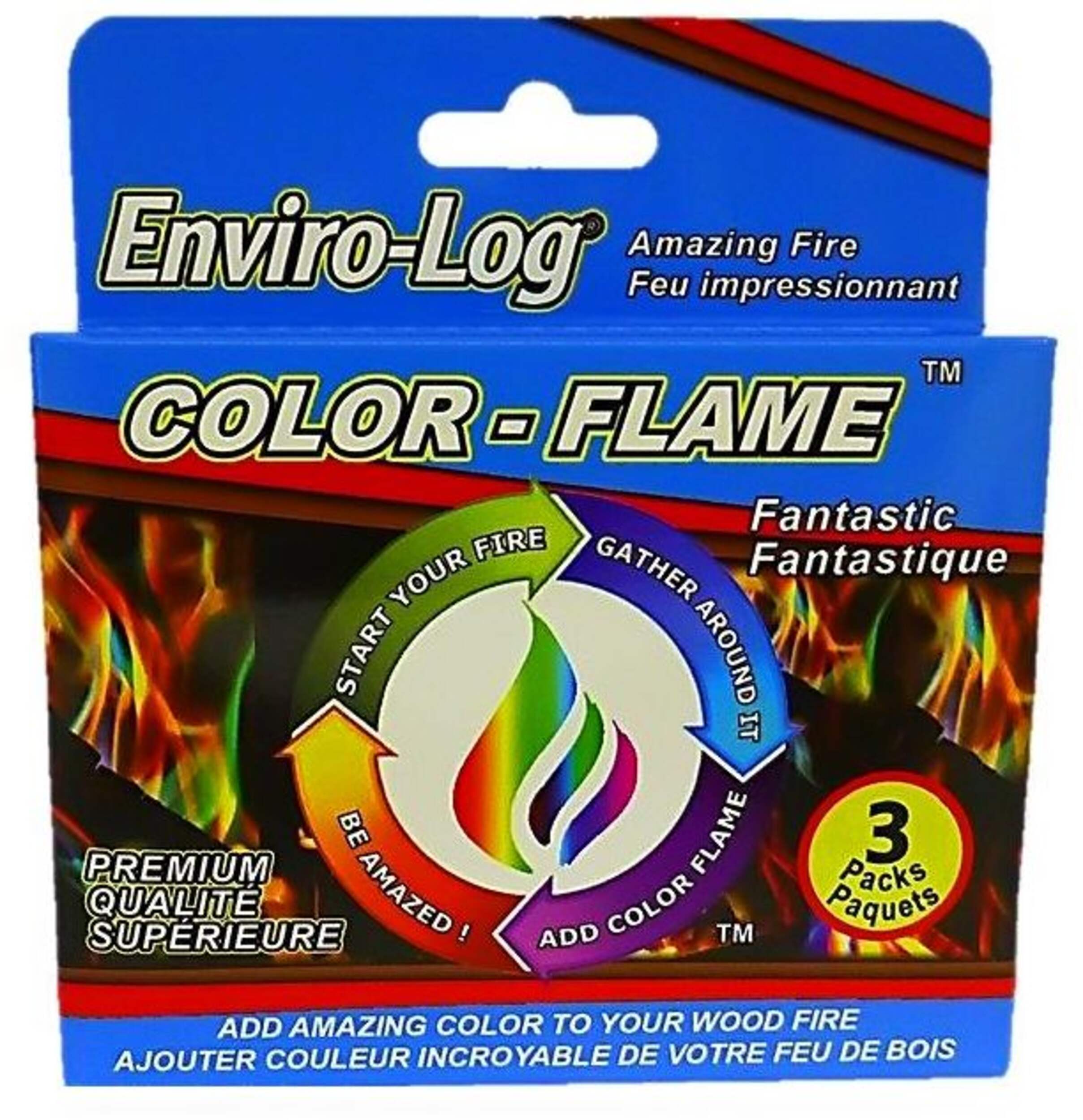 Enviro-Log Color Flame Wood Fire, 3-pk Front_Flat
