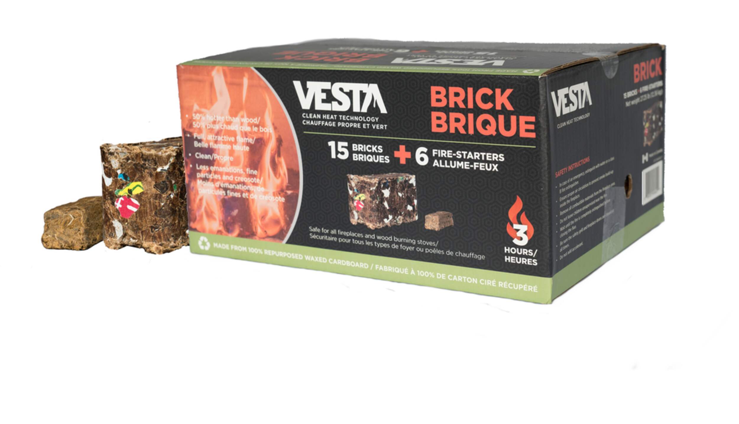 Vesta Fire Starter Brick For Fireplaces & Woodstoves, 15pk Canadian Tire