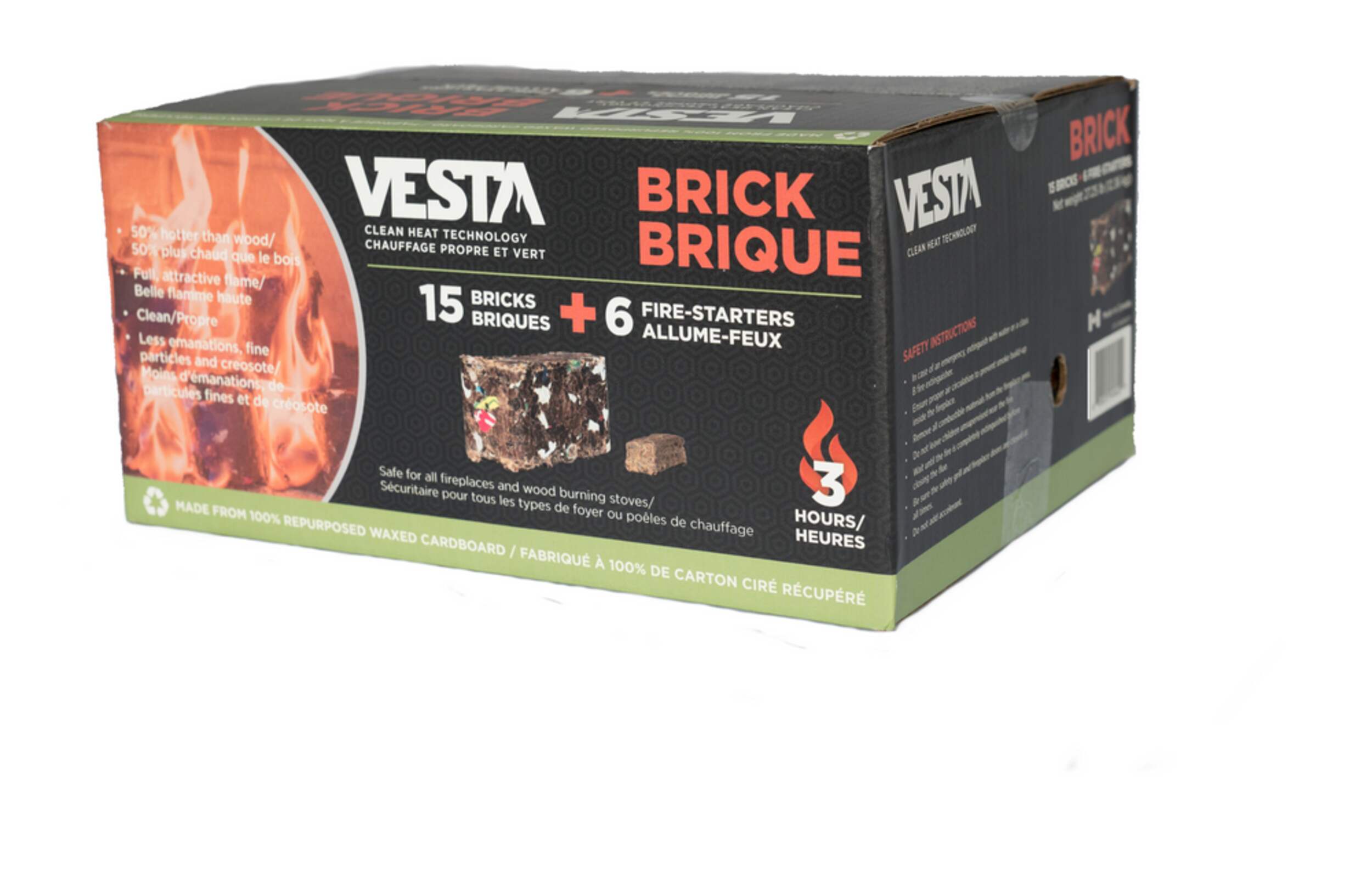 Vesta Fire Starter Brick For Fireplaces & Woodstoves, 15pk Canadian Tire