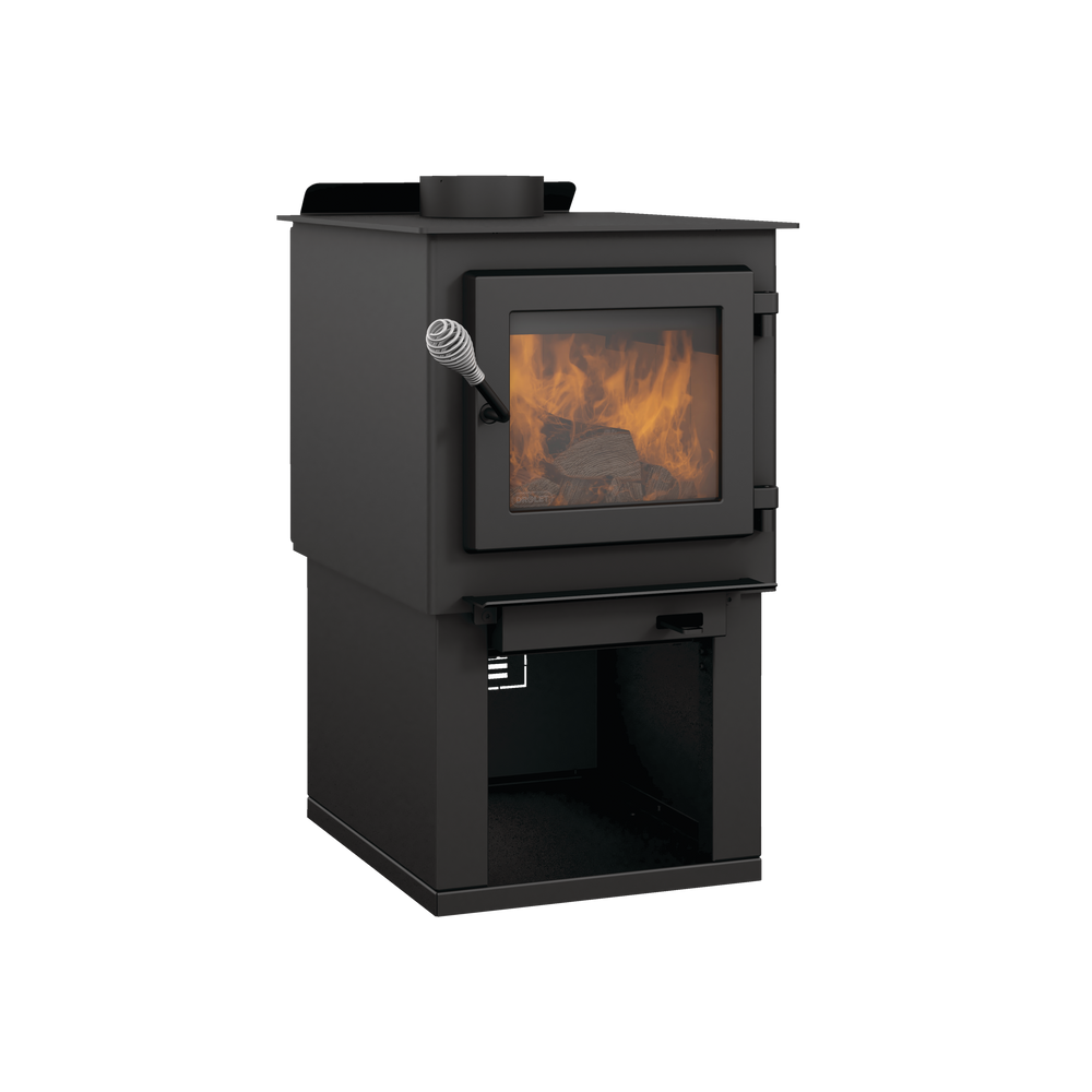 Drolet Deco Nano Modern Style Wood Stove, EPA Certified, 45,000 BTU