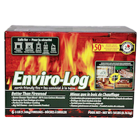 Enviro-Log Earth Friendly Fire Logs For Fireplaces & Woodstoves, 3-lb, 6-pk