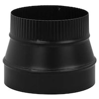 Imperial BE Crimp Stove Pipe Increaser, Black Matte Finish, 6 to 7-in Front_Elevated