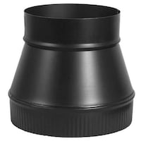 Imperial SE Crimp, Reducer, 8-in x 7-in, Black Matte Finish Front_Elevated