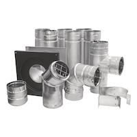 Duravent Pellet Vent Ground Floor Kit, 4-in, Stainless Steel