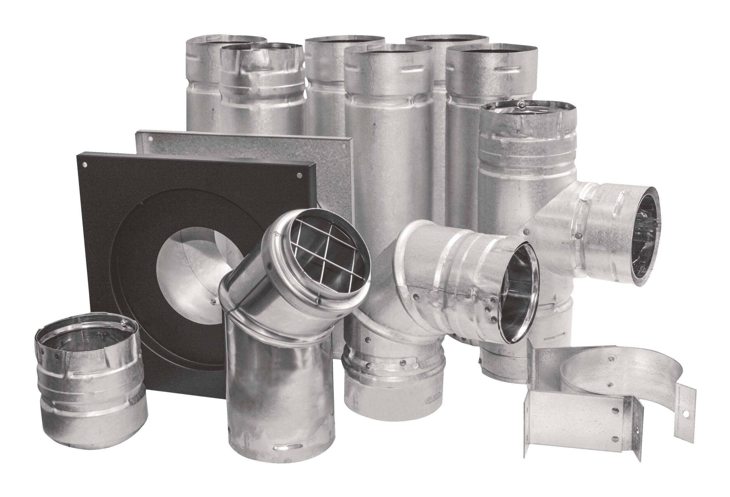 Duravent Pellet Vent Ground Floor Kit, 4-in, Stainless Steel Composite_or_Mixed