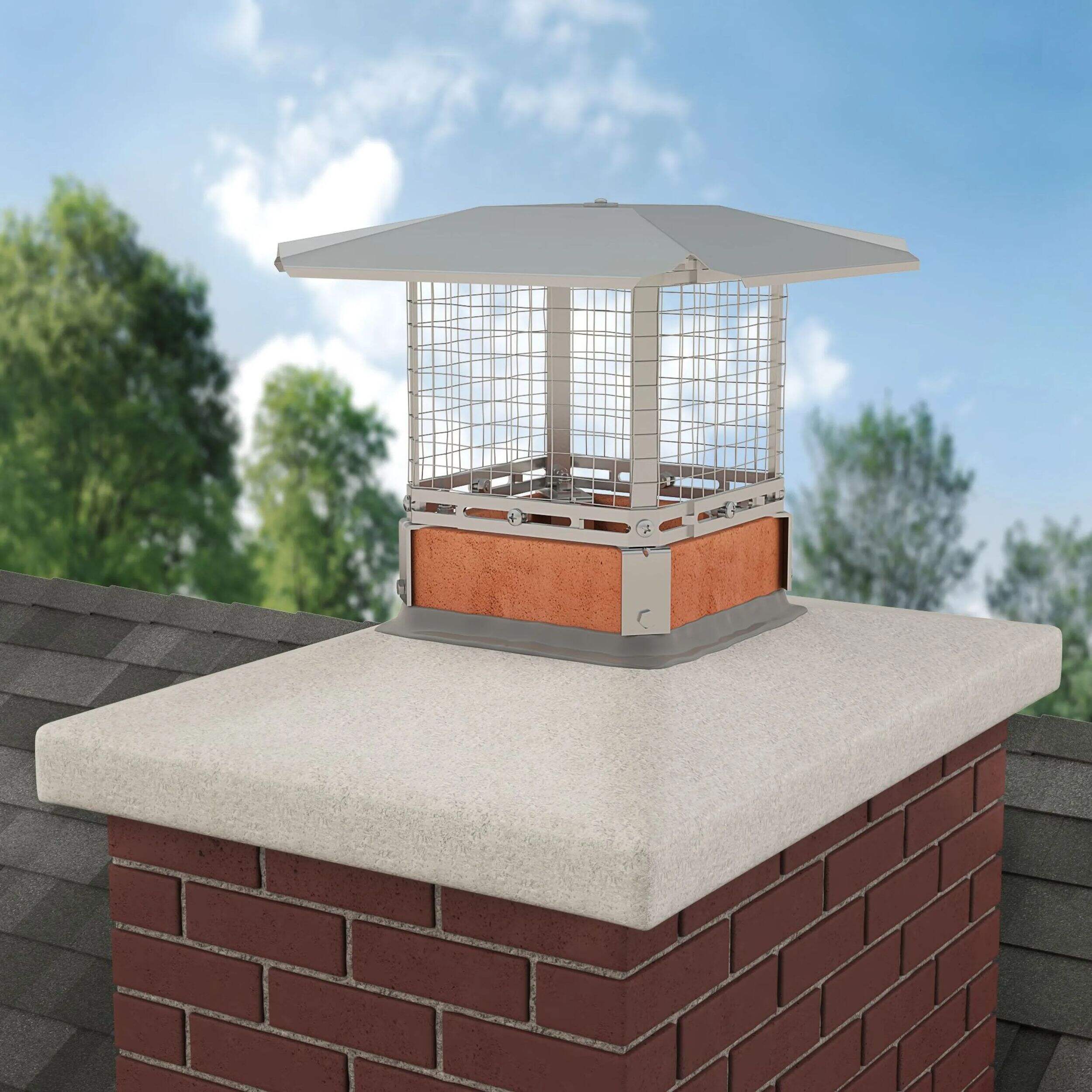 Imperial Universal Chimney Cap, 6 x 6in to 12 x 12in, Aluminum