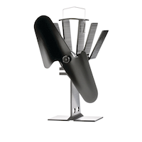 Ecofan Original Heat Powered Wood Stove Fan, Warm Air Circulation 100 CFM, Black