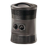 Honeywell HHF360VC 360 Degree Surround Portable Fan Heater w/Thermostat, 1500W, Black Front_Flat