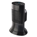 Honeywell HCE351C Digital Mini-Tower Ceramic Space Heater, 1500W, Black Front_Three_Fourths_Angled_Left