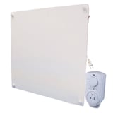 Amaze Heater Electric Heater with Plug-in Thermostat, 400W, White Front_Three_Fourths_Angled_Left