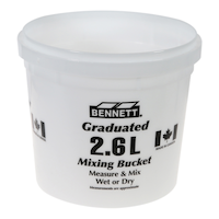 Seau à mélanger en polyplastique Bennett pour peintures, pâtes et adhésifs, 2,6 L