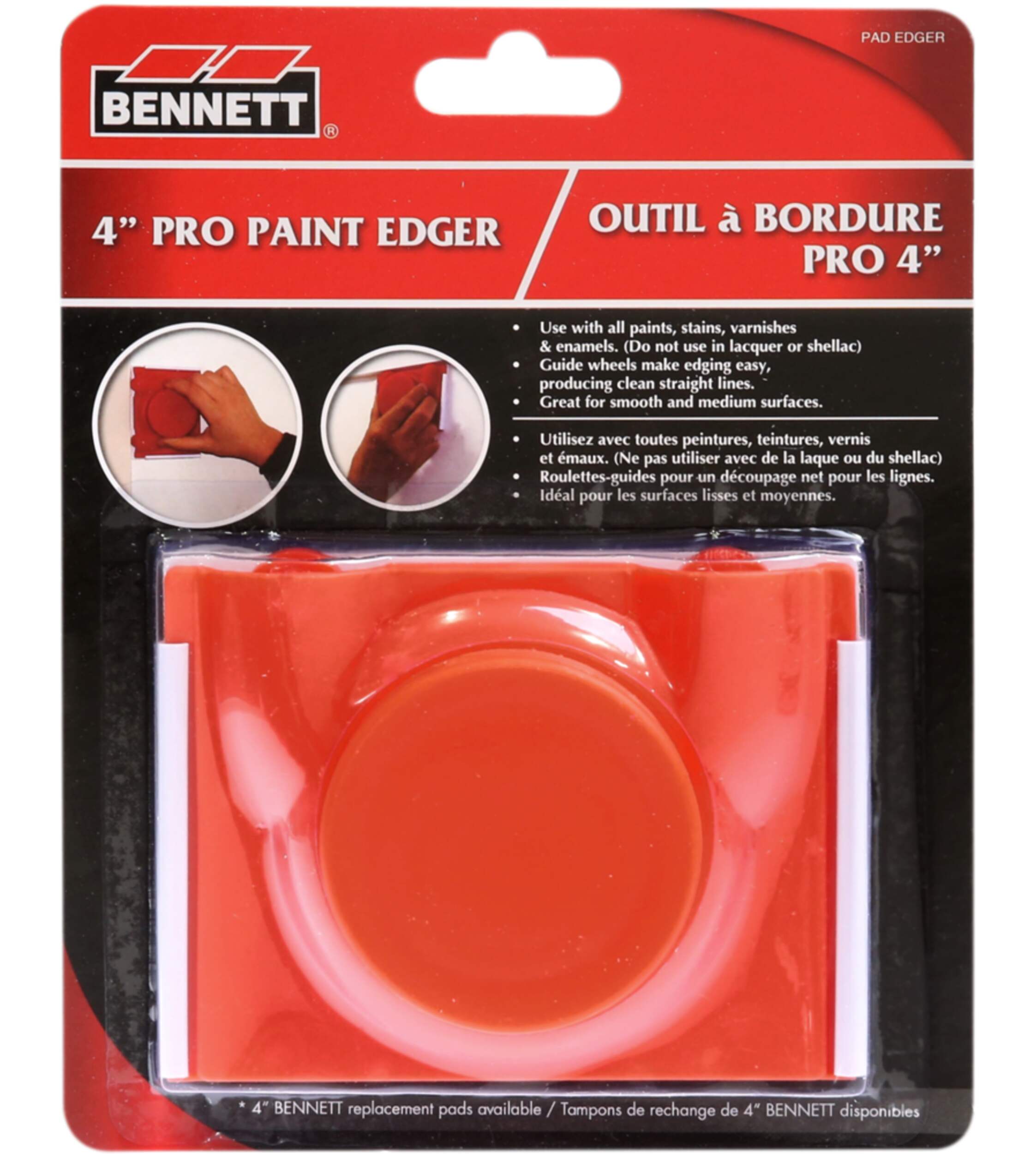 Bennett Pro Pad Paint Edger, 4-in Front_Flat