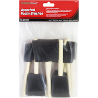 Project Select  Mixed Foam  Paint Brushes with Wooden Handle, 16-pk