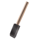 Polyfoam Paint Brush with Wooden Handle,Assorted Sizes Front_Angled_Left