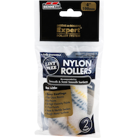 Bennett Expert Lint Free Nylon Mini Paint Roller, 2-pk, 4-in Front_Flat