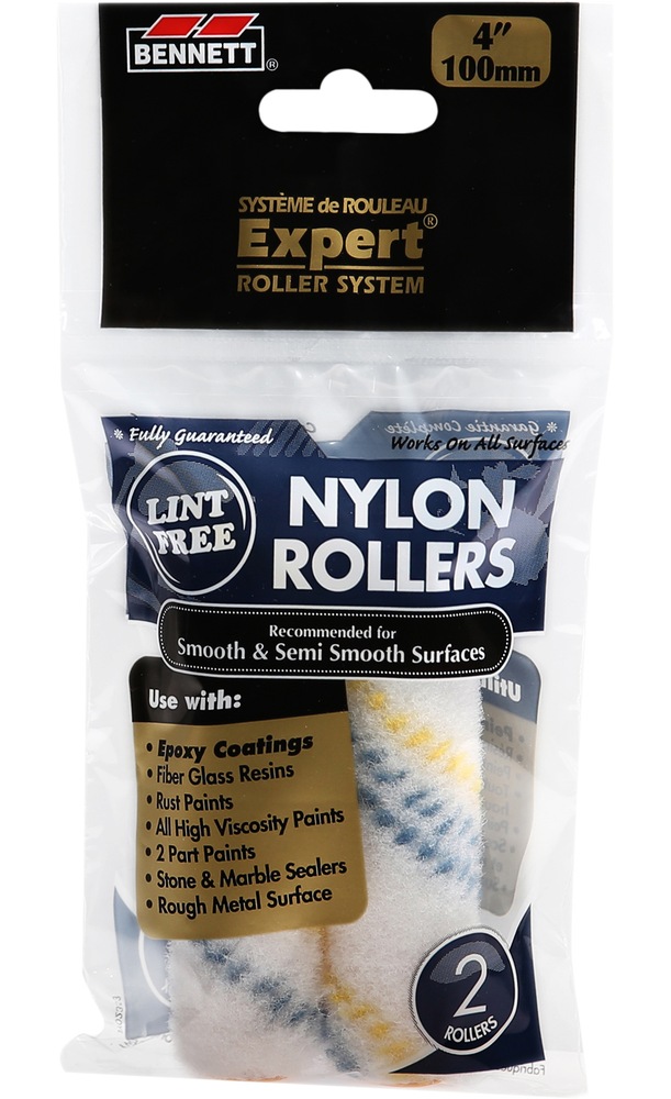 Expert Lint Free Nylon Mini Paint Roller, 2pk, 4in Canadian