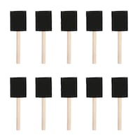 Foam  Paint Brushes with Wooden Handle, 10-pk