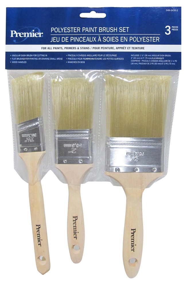 Polyester Paint Brush Set, 3pc Canadian Tire