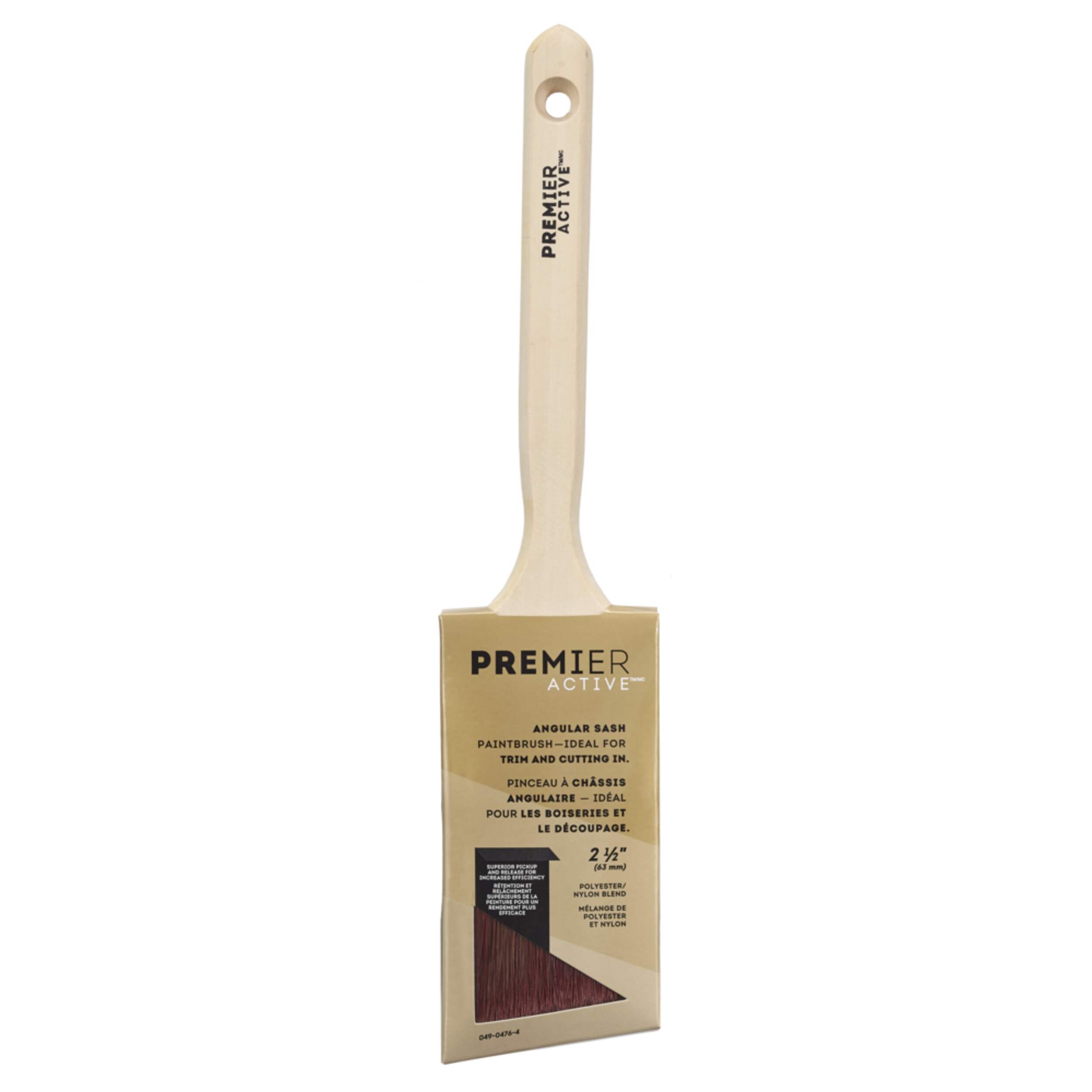 Premier Active Angular Sash Brush, 2.5-in Front_Flat