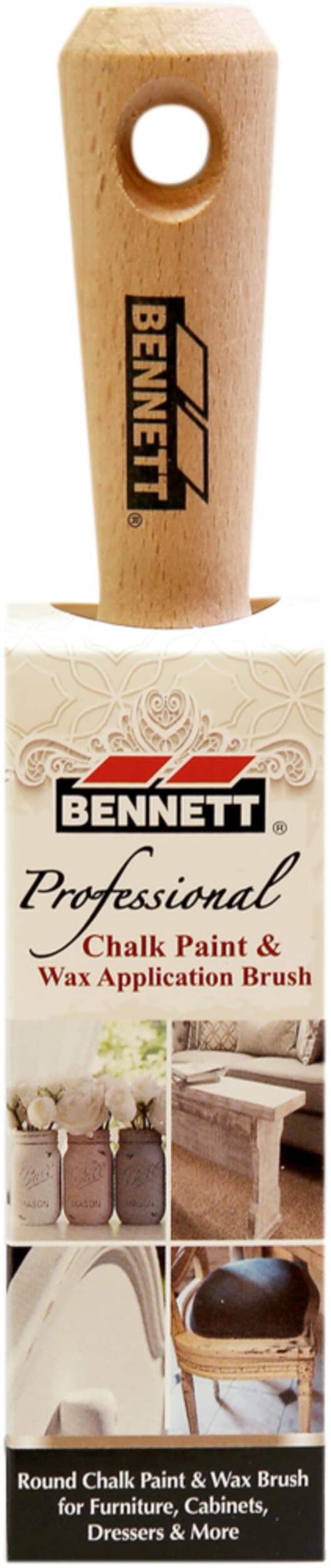 Pinceau rond Bennett pour peinture à craie, 16 mm Front_Flat