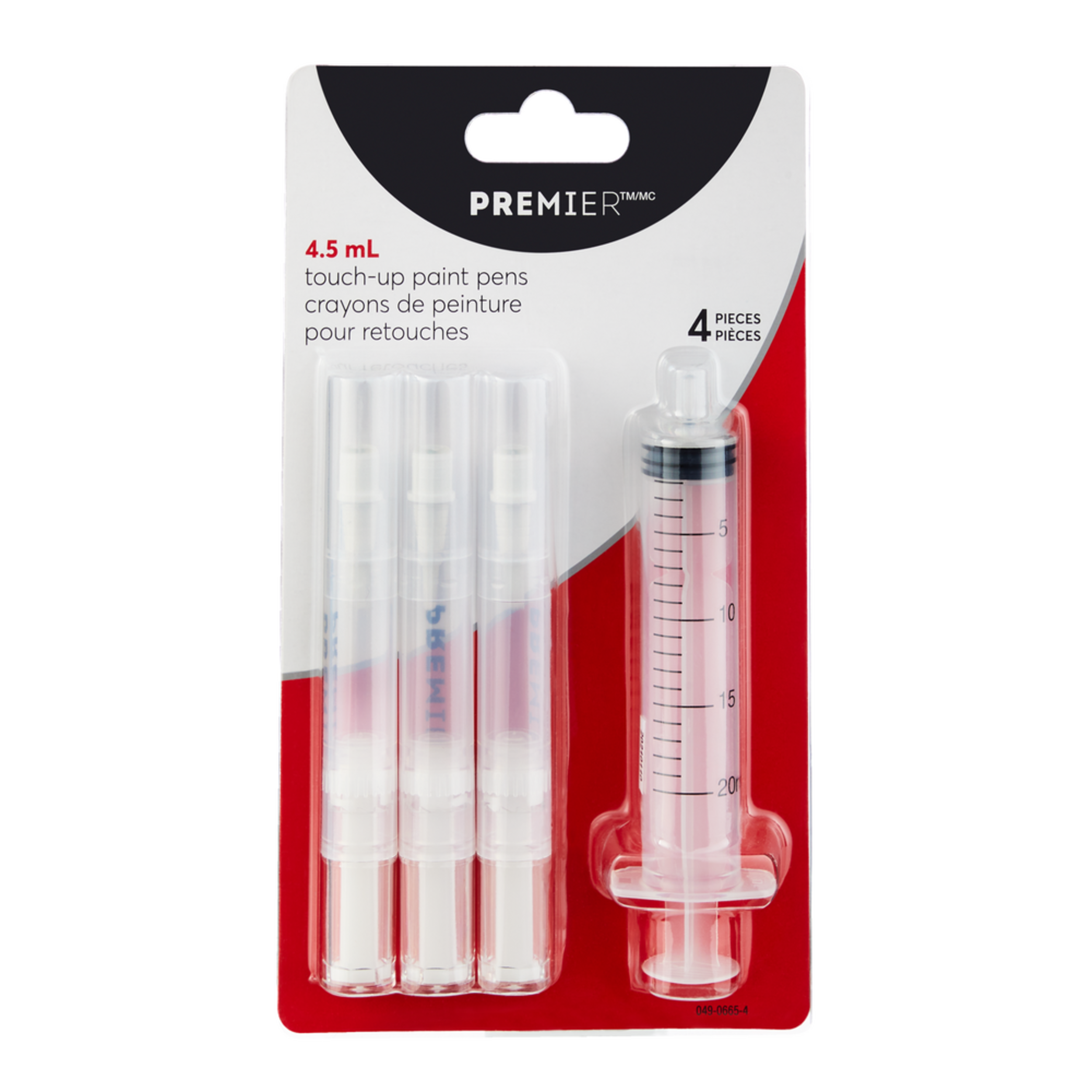 Premier Touch-Up Paint Pen with 20 mL Plastic Syringe, 4-pk Front_Flat