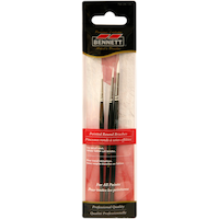 Bennett Professional Artist Pointed Round Tip Paint Brushes, 3-pk Front_Flat