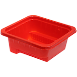 Mini bac à peinture en plastique réutilisable Bennett, rouge Front_Angled_Right